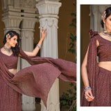 New Exclusive Foil Printed Stitched Lehenga Choli