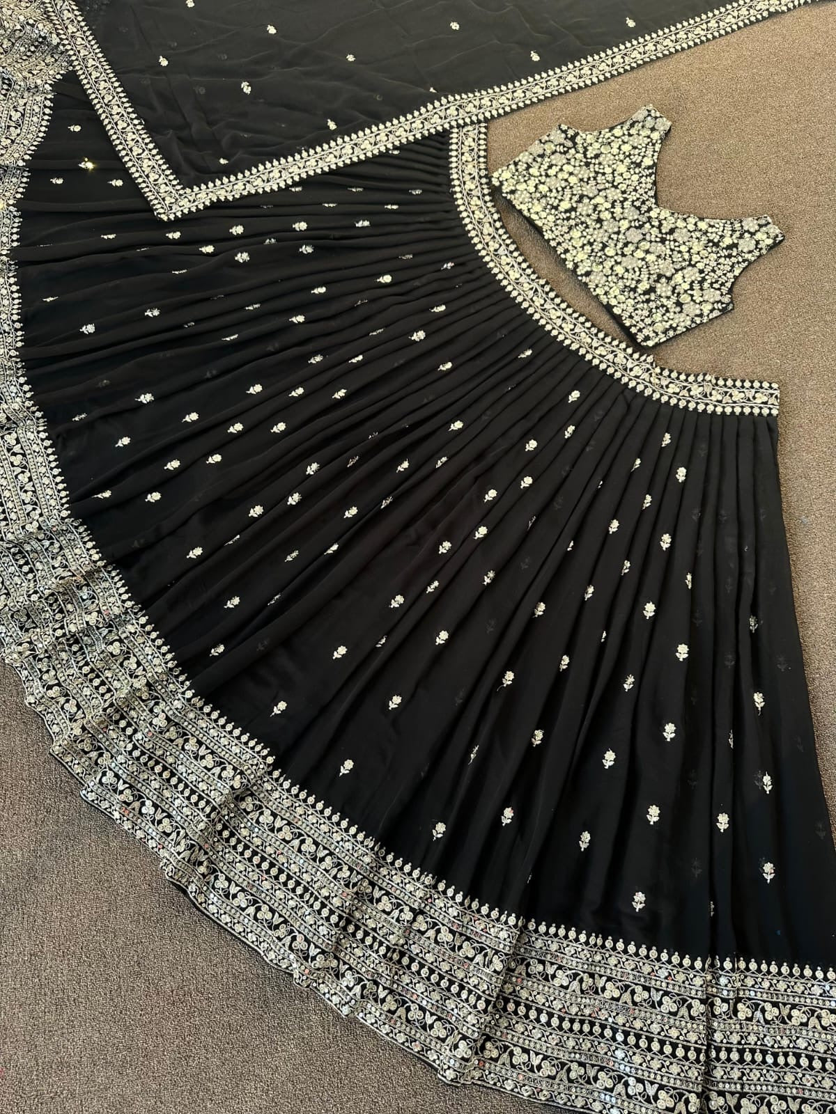 Black Festival Lehenga