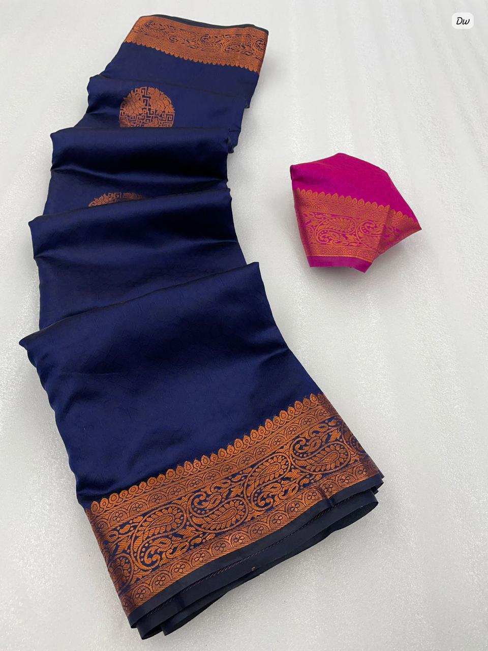 Beautiful Rich Pallu Soft Lichi Silk Saree