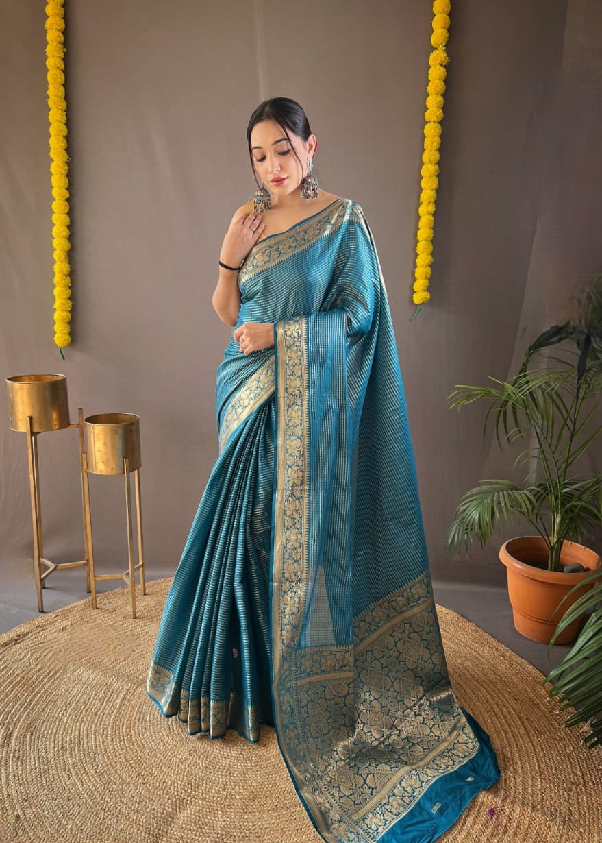 Soft Copper weaving  Saree