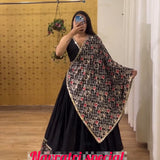 Traditional Black Pure Cotton Lehenga