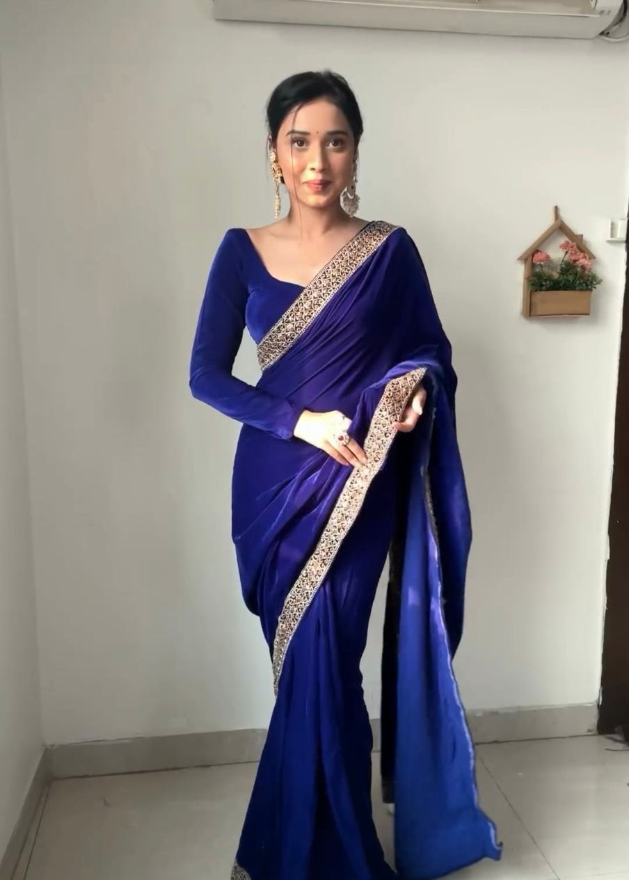 Blueish Bollywood Saree