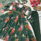 Designer Flower Anarkali Suit