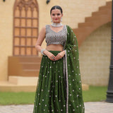 Heavy Faux Georgette Wedding Lehenga