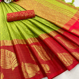 Launching mercerised cotton silk Saree