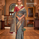 Aqua Finish Banarasi Silk Saree