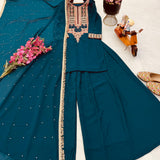 Designer Georgette Top Plazzo