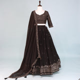 Classical Black Embroidery Lehenga Collection