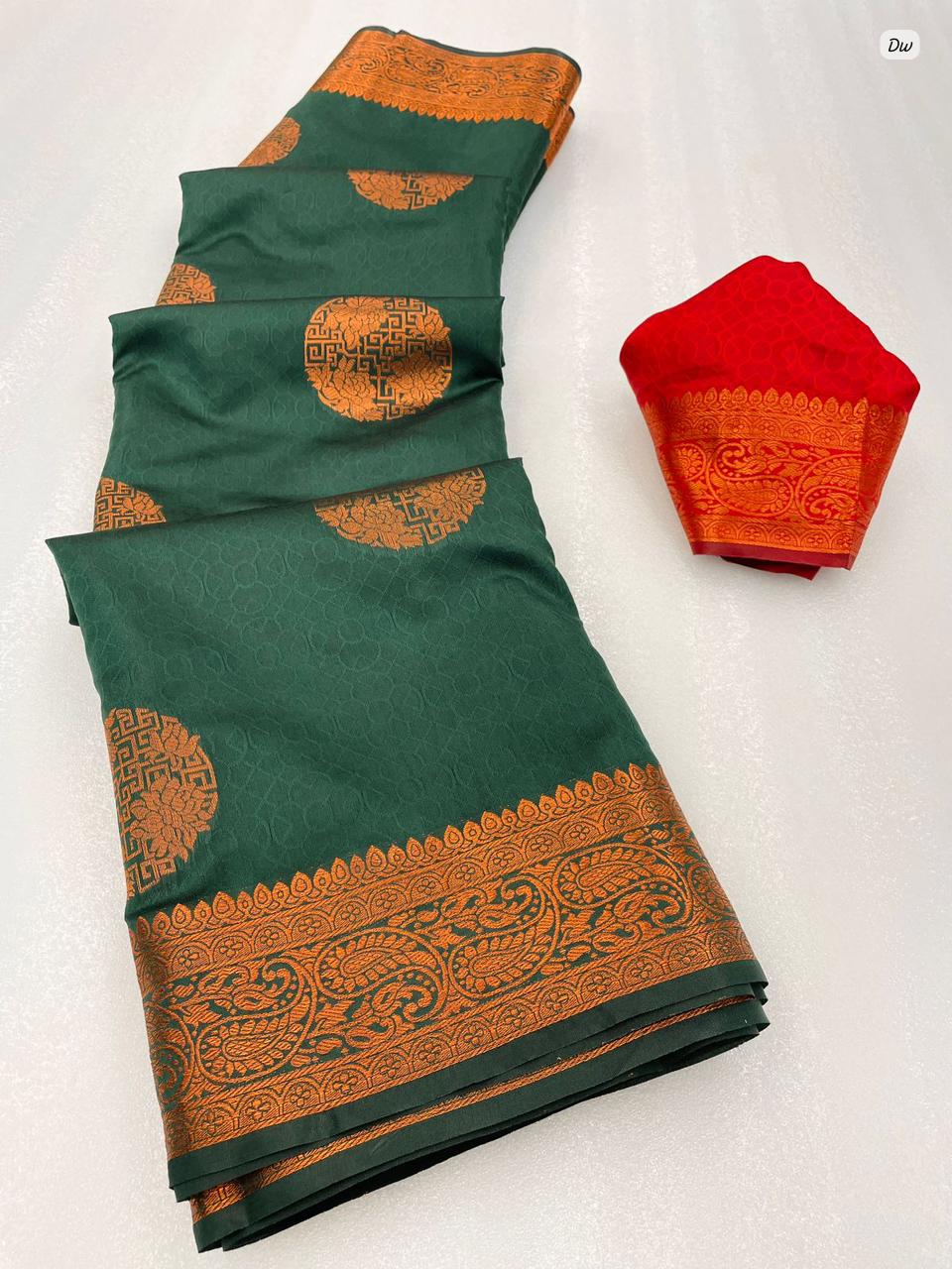 Beautiful Rich Pallu Soft Lichi Silk Saree