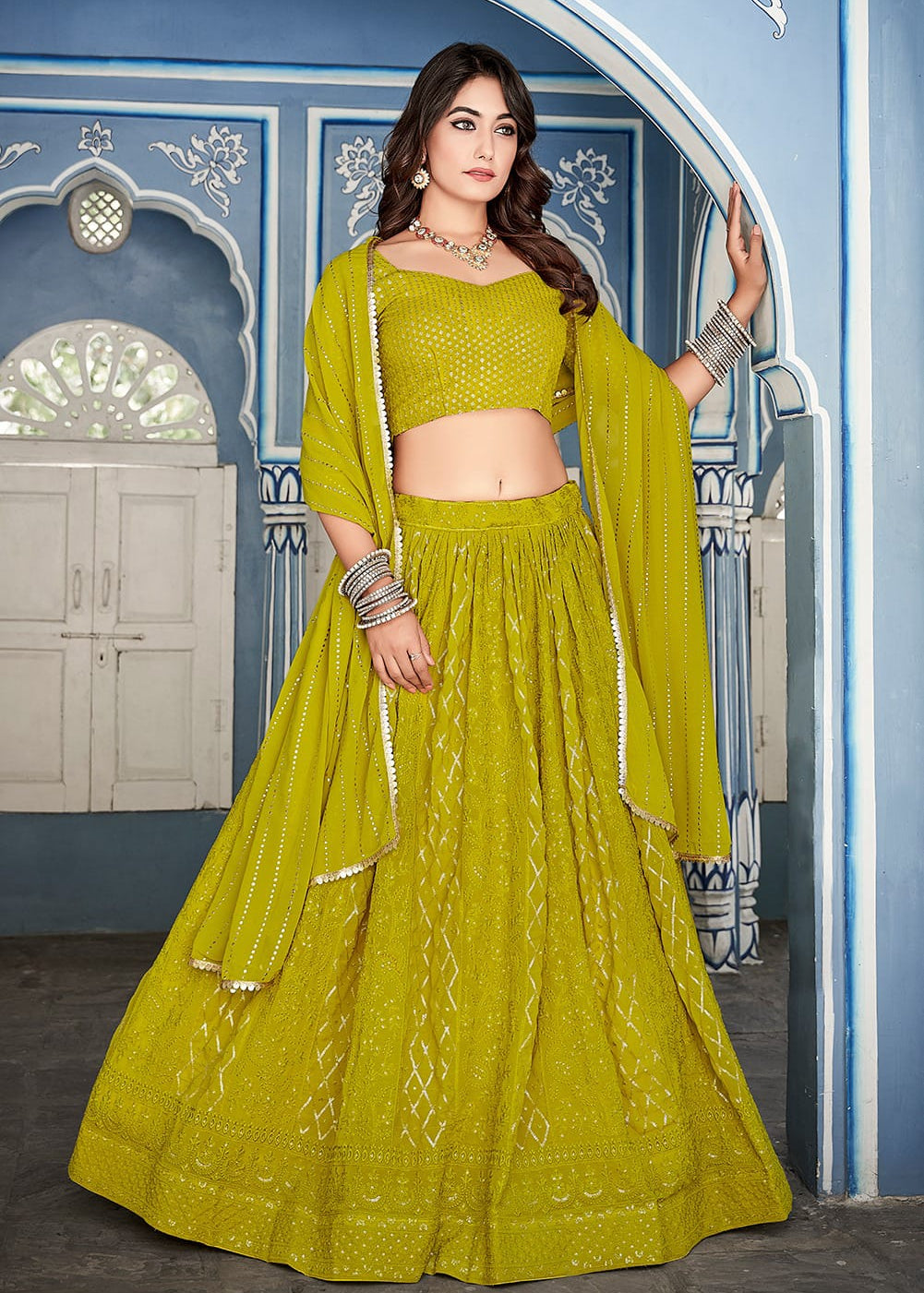 Beauty Of Georgette Lehenga