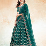 Jade Green Sequence Work Lehenga