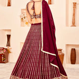 Wedding Maroon Lehenga Choli