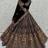 Elegance Bridal Velvet Lehenga Choli