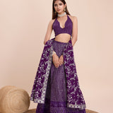 Fantastic Purple Bride Lehenga Choli