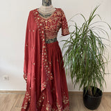 Ruby Royale Embroidered Lehenga - Size L