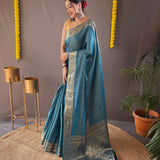 Soft Copper weaving  Saree