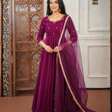 Winterwear Velvet Embroidered Suit