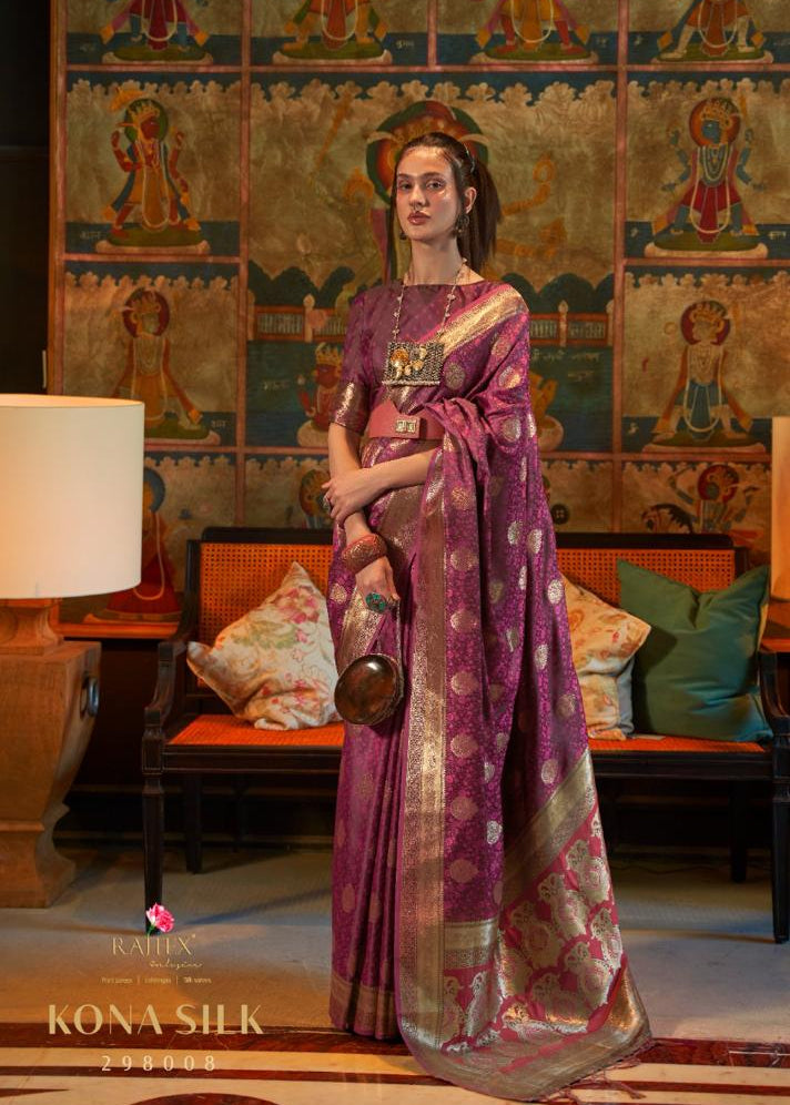 Rajtex Pure Satin Handloom Weving Saree