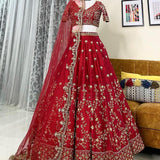 PRESENTING DESIGNER WEAR SEQUINS EMBROIDERED LEHENGHA CHOLI