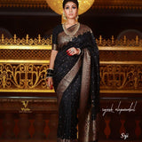 New Design  soft silk  Black Saree