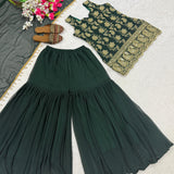 Blooming Embroidered Top Sharara
