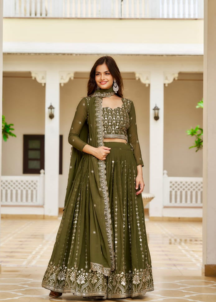 Festive Heavy Embroidered Lehenga Choli