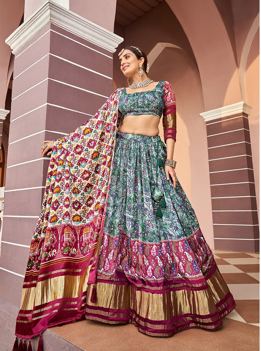 Heavy Bandhani Lehenga