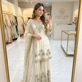 Stylish A-line Silk Top Sharara