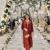 Designer Embroidered Velvet Suit