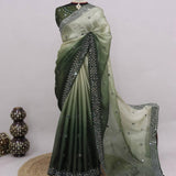 Pure Jimmychoo Mirror Work Saree