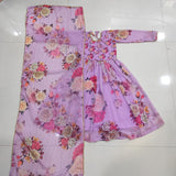 Floral Print Kids Gown