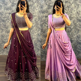 Heavy Traditional Star Silk Lehenga