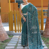 Pure Soft Silk Thread Work Saree