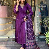 Beautyfull Purple Heavy Straight Suit