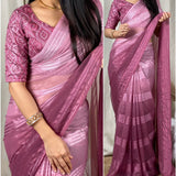 Rustic Glamour Sparkle georgette Saree