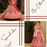 Attractive Party Wear ed Colour Embroidered Silk Lehenga choli