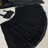 Black Georgette Lehenga Choli