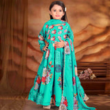 Floral Print Kids Gown