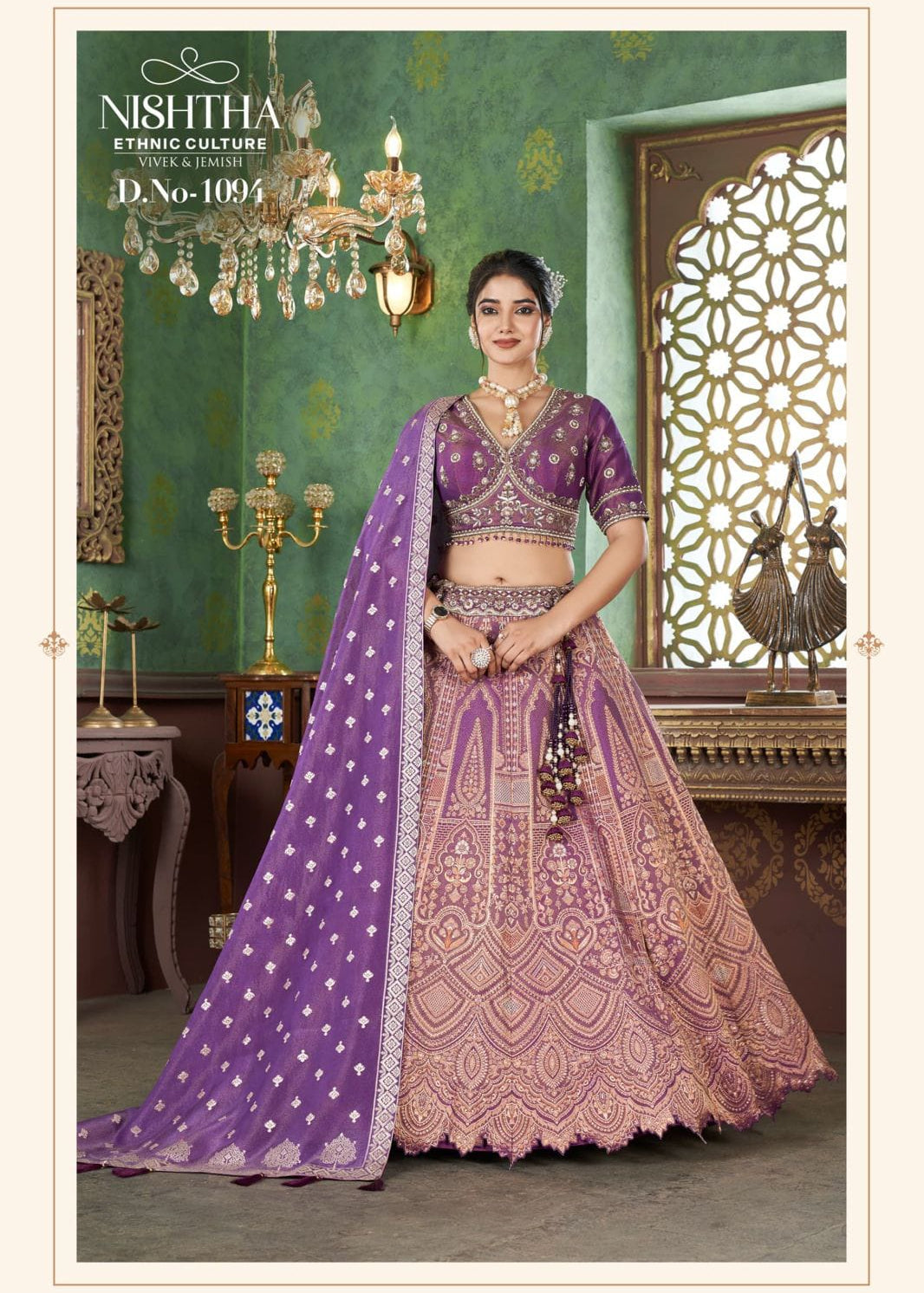 Elegance Bridal Embroidered Lehenga
