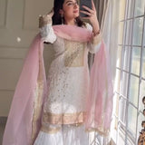 Elegance White Georgette Suit