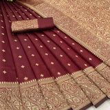 Soft lichi silk saree