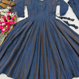 Ethnic Designer Vichitra Silk Suit