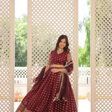 Enchanting Viscose Jacquard Lehenga