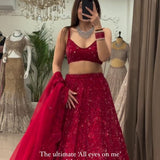 Premium Red Sequance Lehenga Choli