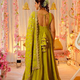 Bollywood Style Silk Anarkali Gown