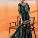 Dark Green Brid Suit Sharara Collection