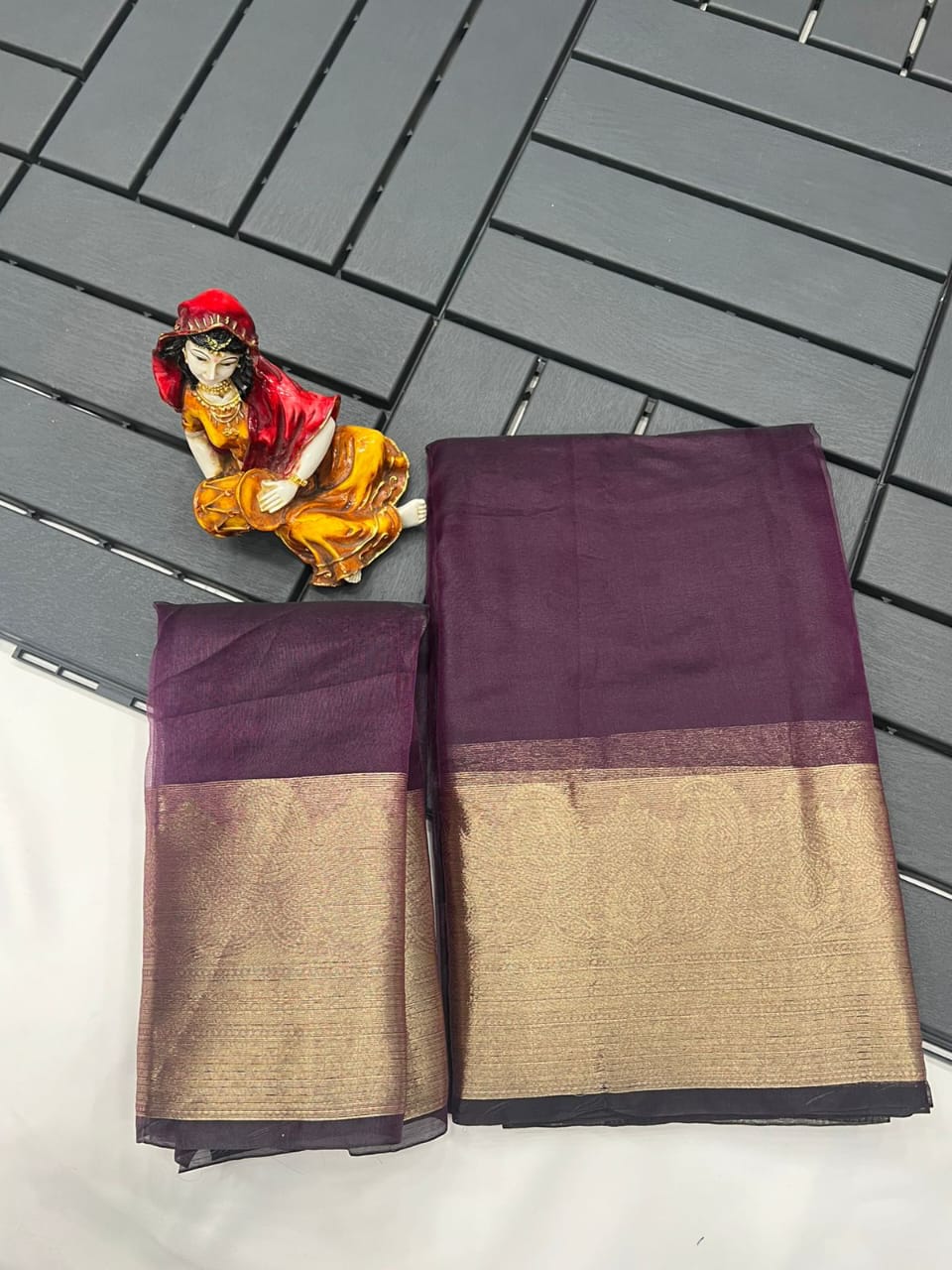 Exclusivel Pure Soft Oranza Silk Saree