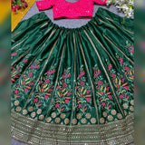 Green Bridal Wedding Lehenga