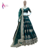 Green Designer Embroidery Lehenga