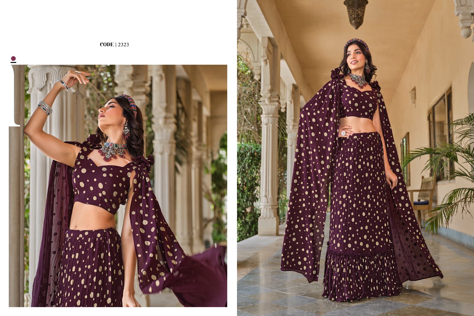 New Exclusive Foil Printed Stitched Lehenga Choli